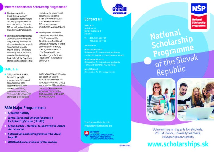 【轉知】教育部函轉駐斯洛伐克代表處辦理「2026/2027學年度斯洛伐克國家獎學金計畫」相關資訊圖片