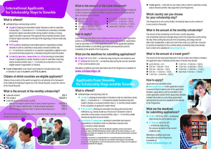 【轉知】教育部函轉駐斯洛伐克代表處辦理「2026/2027學年度斯洛伐克國家獎學金計畫」相關資訊圖片